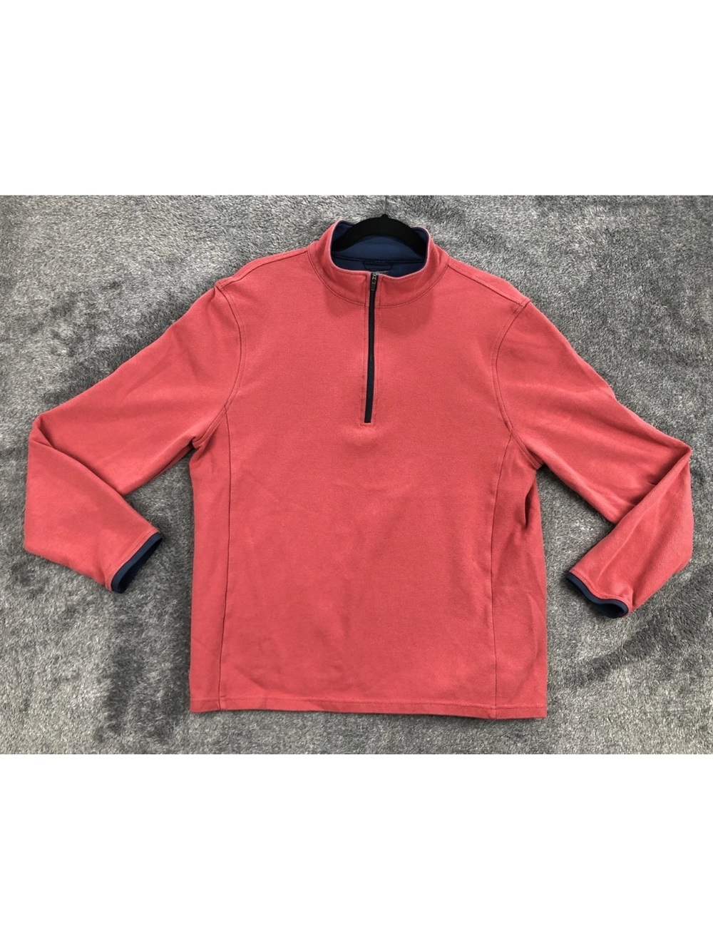 J Crew Oarsman Mens Red Quarter Zip Medium Coolmax Performance